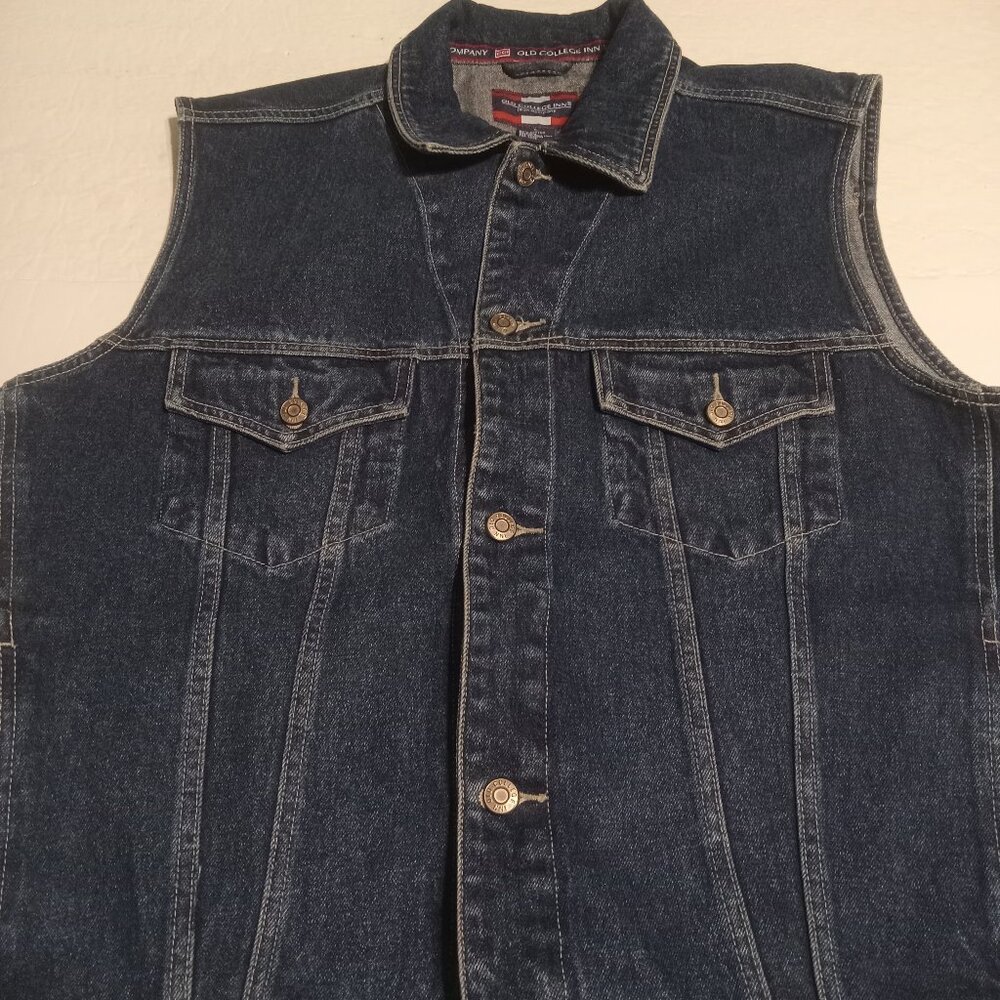 NWOT Old College Inn Men's Sleeveless Jean Jacket Size L
